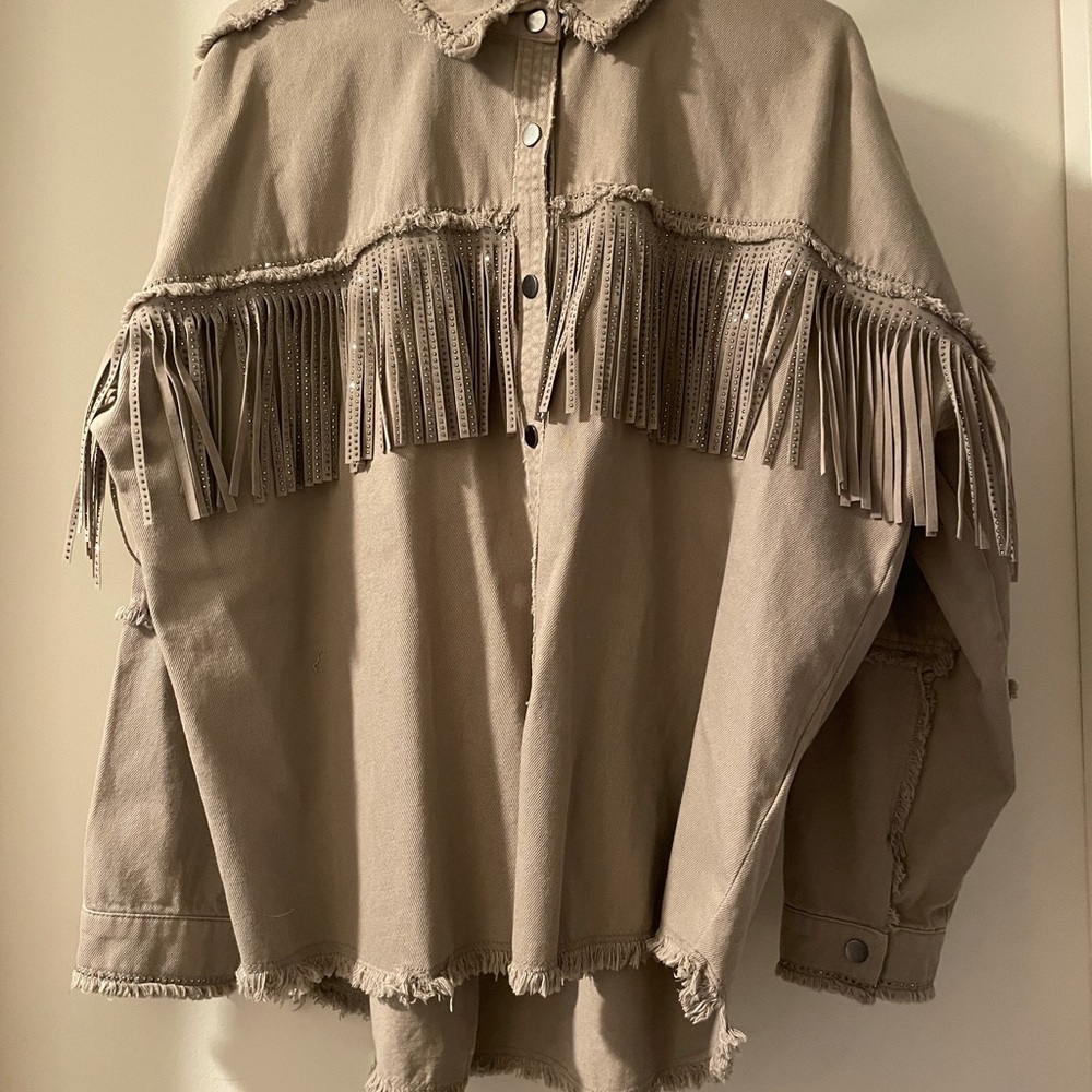 ZARA SHINY FRINGE JACKET